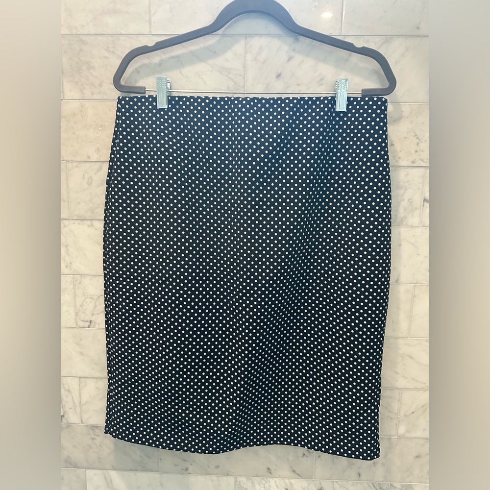 Philosophy Black and White Polka Dot Pencil Skirt